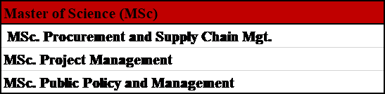 MSc Business Programmes